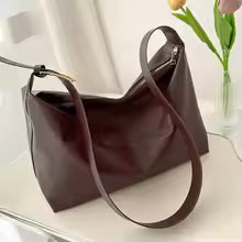 Soft Synthetic Leather Drawstring Tote